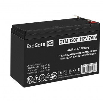 Аккумуляторная батарея EXEGATE DTM 1207 F1 Аккумуляторная батарея EXEGATE DTM 1207 F1