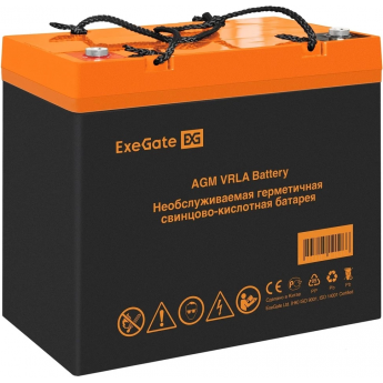Аккумуляторная батарея EXEGATE HRL 12-65 болт М6 Аккумуляторная батарея EXEGATE HRL 12-65 болт М6
