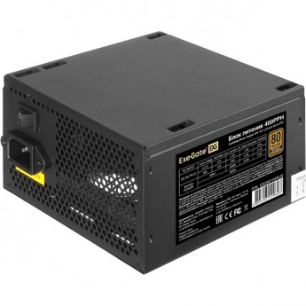 Блок питания 400W EXEGATE 80 PLUS® Bronze 400PPH-OEM ATX, APFC, SC, КПД 88%