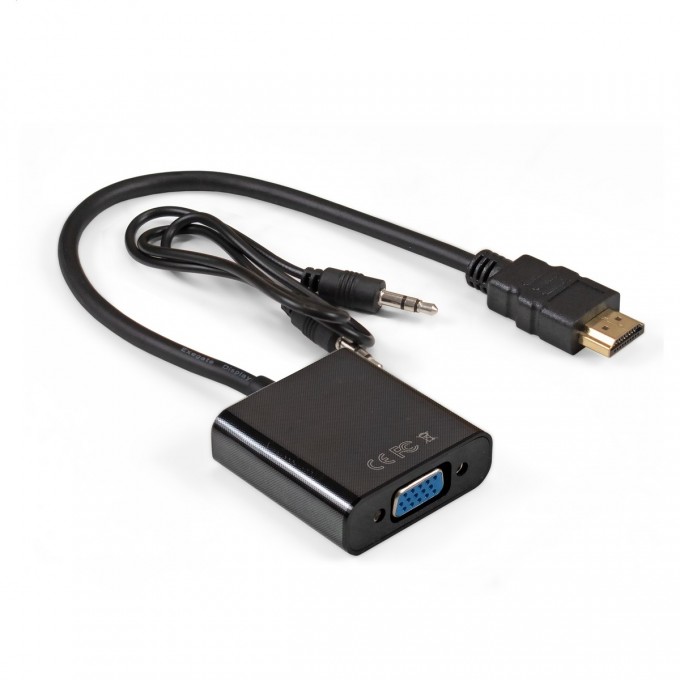 Кабель-переходник HDMI-VGA EXEGATE EX-HDMIM-VGAF-3.5JackS-0.3 EX297588RUS