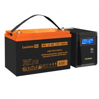 Комплект EXEGATE ИБП EX295986RUS + батарея 100Aч EX285656RUS 1шт Комплект EXEGATE ИБП EX295986RUS + батарея 100Aч EX285656RUS 1шт