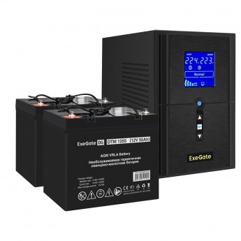 Комплект EXEGATE ИБП EX295988RUS + батарея 55Aч EX285667RUS 2шт Комплект EXEGATE ИБП EX295988RUS + батарея 55Aч EX285667RUS 2шт