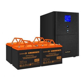 Комплект EXEGATE ИБП EX295991RUS + батарея 75Aч EX285653RUS 4шт