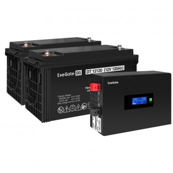 Комплект EXEGATE ИБП EX295994RUS + батарея 120Aч EX282988RUS 2шт