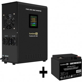 Комплект EXEGATE ИБП EX295997RUS + батарея 40Aч EX282976RUS 1шт Комплект EXEGATE ИБП EX295997RUS + батарея 40Aч EX282976RUS 1шт