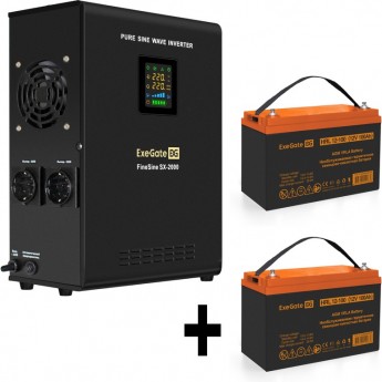 Комплект EXEGATE ИБП EX296001RUS + батарея 100Aч EX285656RUS 2шт Комплект EXEGATE ИБП EX296001RUS + батарея 100Aч EX285656RUS 2шт