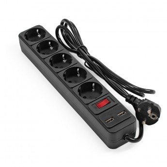 Сетевой фильтр-удлинитель с USB зарядкой EXEGATE SP-5-USB-1.8B EX295490RUS Сетевой фильтр-удлинитель с USB зарядкой EXEGATE SP-5-USB-1.8B EX295490RUS