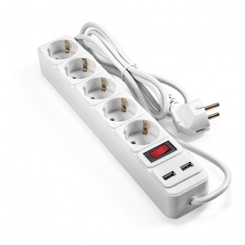 Сетевой фильтр-удлинитель с USB зарядкой ExeGate SP-5-USB-1.8W EX295491RUS Сетевой фильтр-удлинитель с USB зарядкой ExeGate SP-5-USB-1.8W EX295491RUS